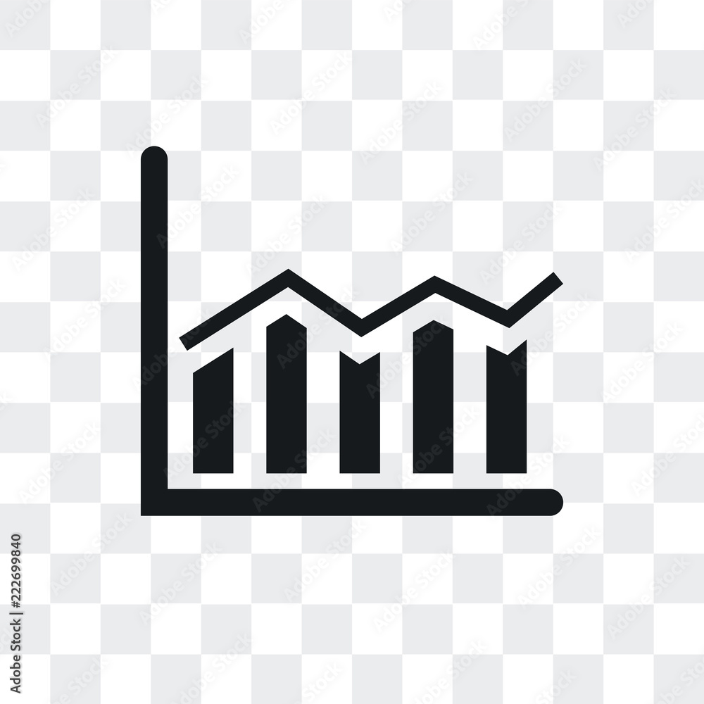 Poster bar chart icon isolated on transparent background. modern and editable bar chart icon. simple icons 