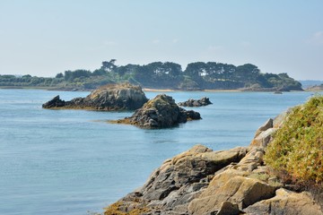 Paysage de l'île Bréhat en Bretagne