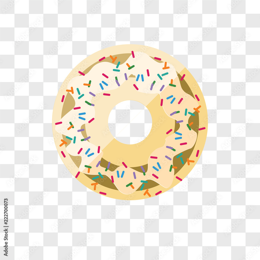 Poster doughnut icons isolated on transparent background. modern and editable doughnut icon. simple icon ve