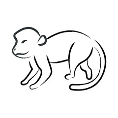 Outline draw monkey