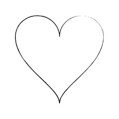 Lovely heart isolated sketch