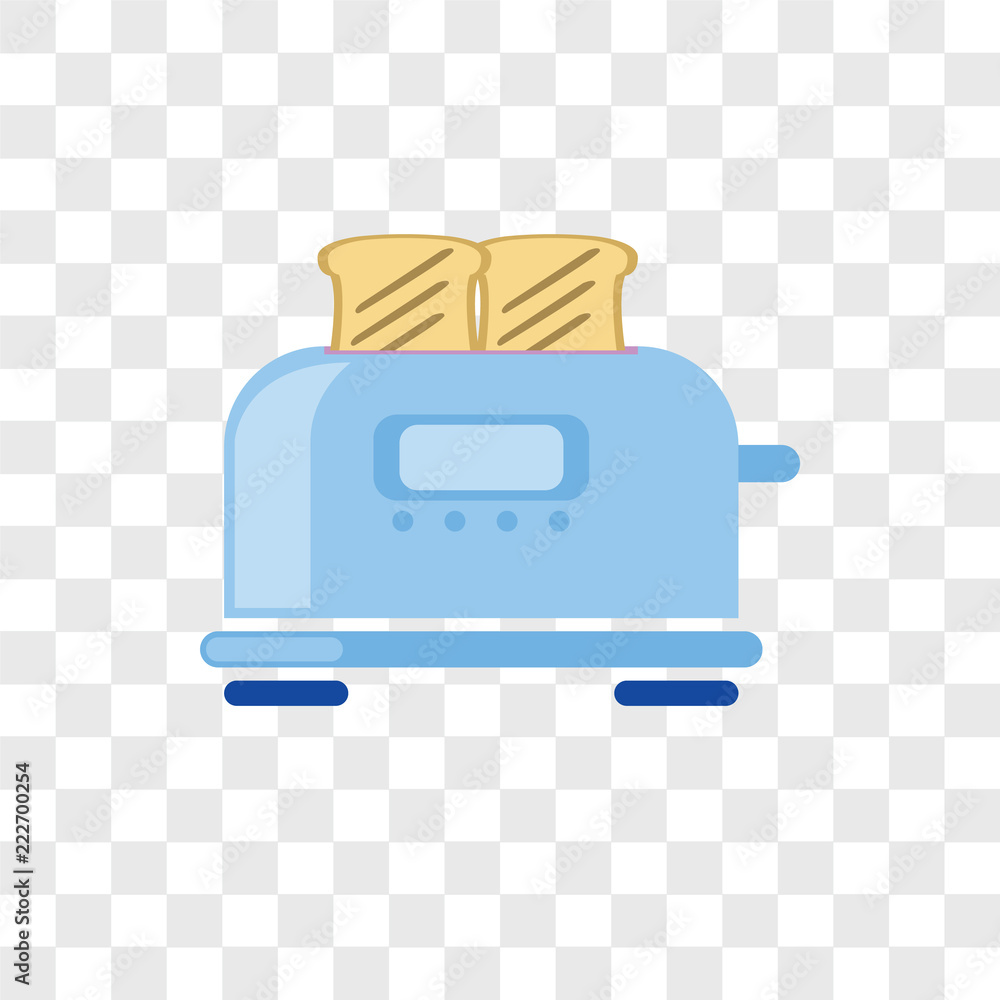 Poster toaster icons isolated on transparent background. modern and editable toaster icon. simple icon vect