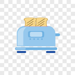 toaster icons isolated on transparent background. Modern and editable toaster icon. Simple icon vector illustration.