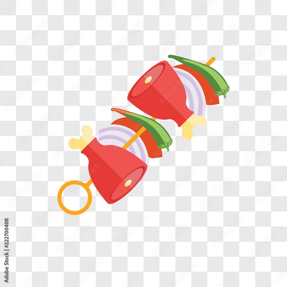 Poster kebab icons isolated on transparent background. modern and editable kebab icon. simple icon vector i