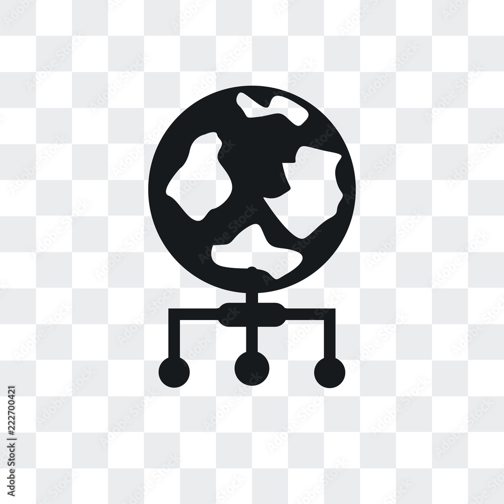Poster world icon isolated on transparent background. modern and editable world icon. simple icons vector i