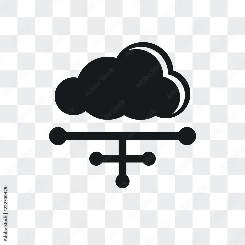 Aufkleber cloud icon isolated on transparent background. modern and editable cloud icon. simple icons vector i