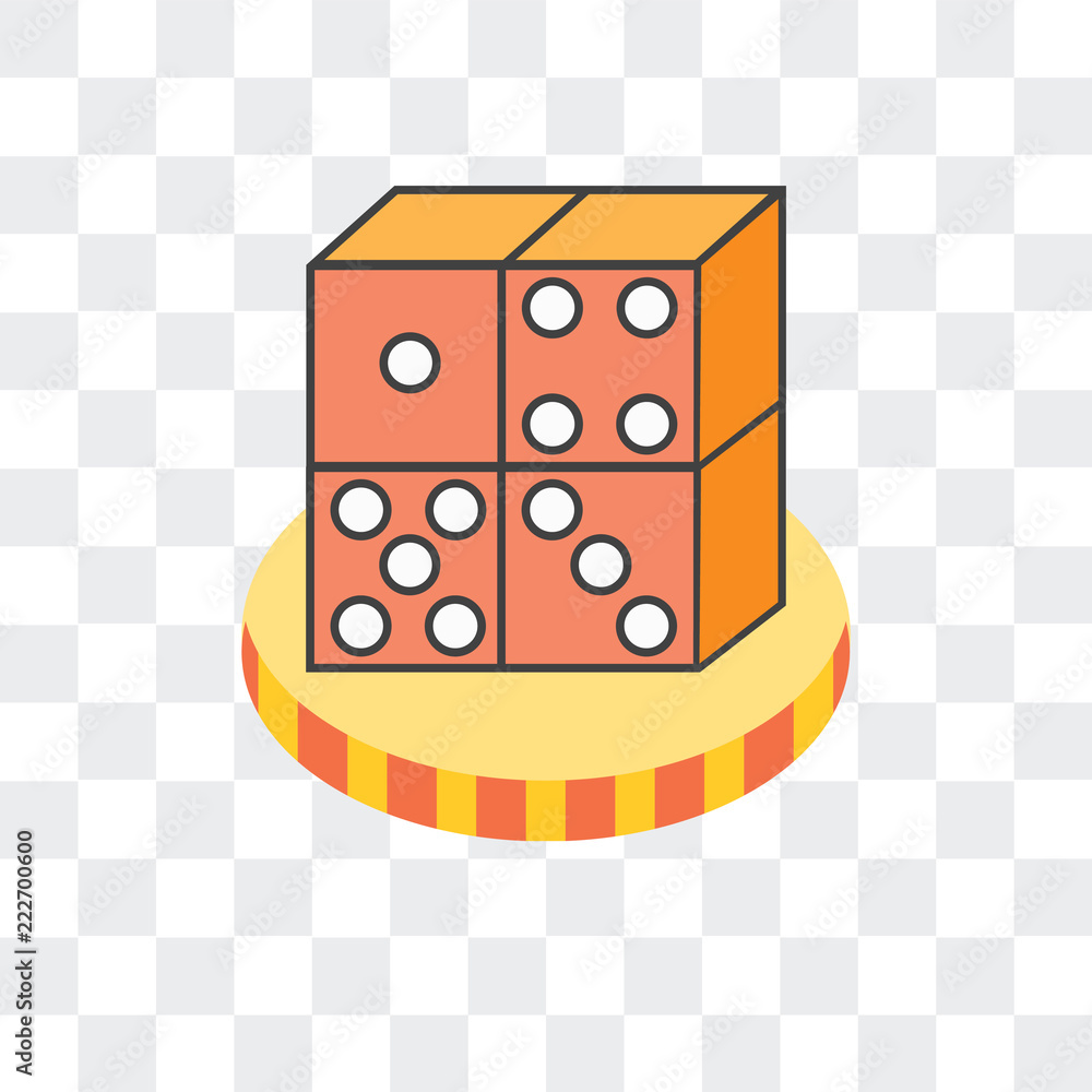 Poster dice icon isolated on transparent background. modern and editable dice icon. simple icons vector ill