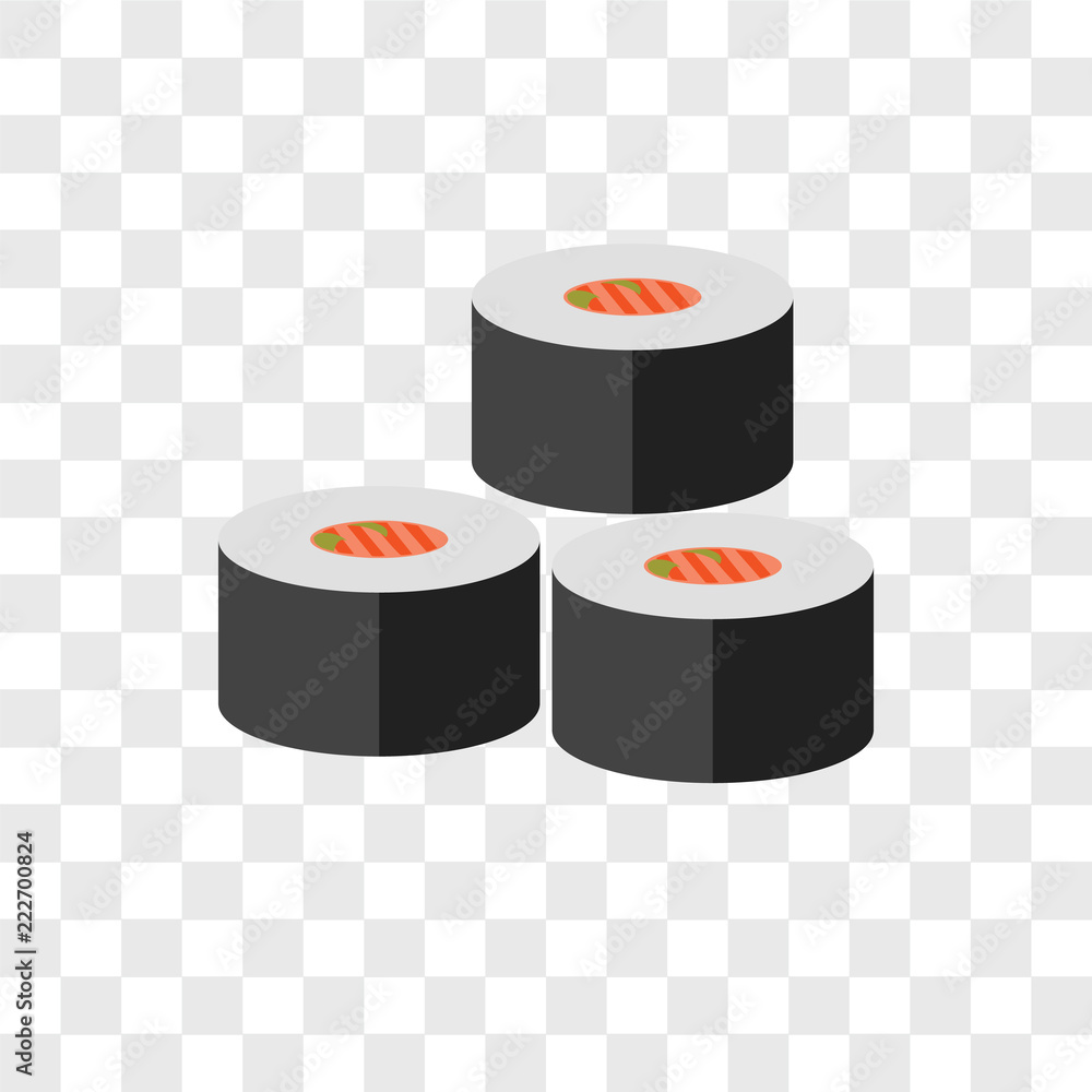 Poster sushi icons isolated on transparent background. modern and editable sushi icon. simple icon vector i