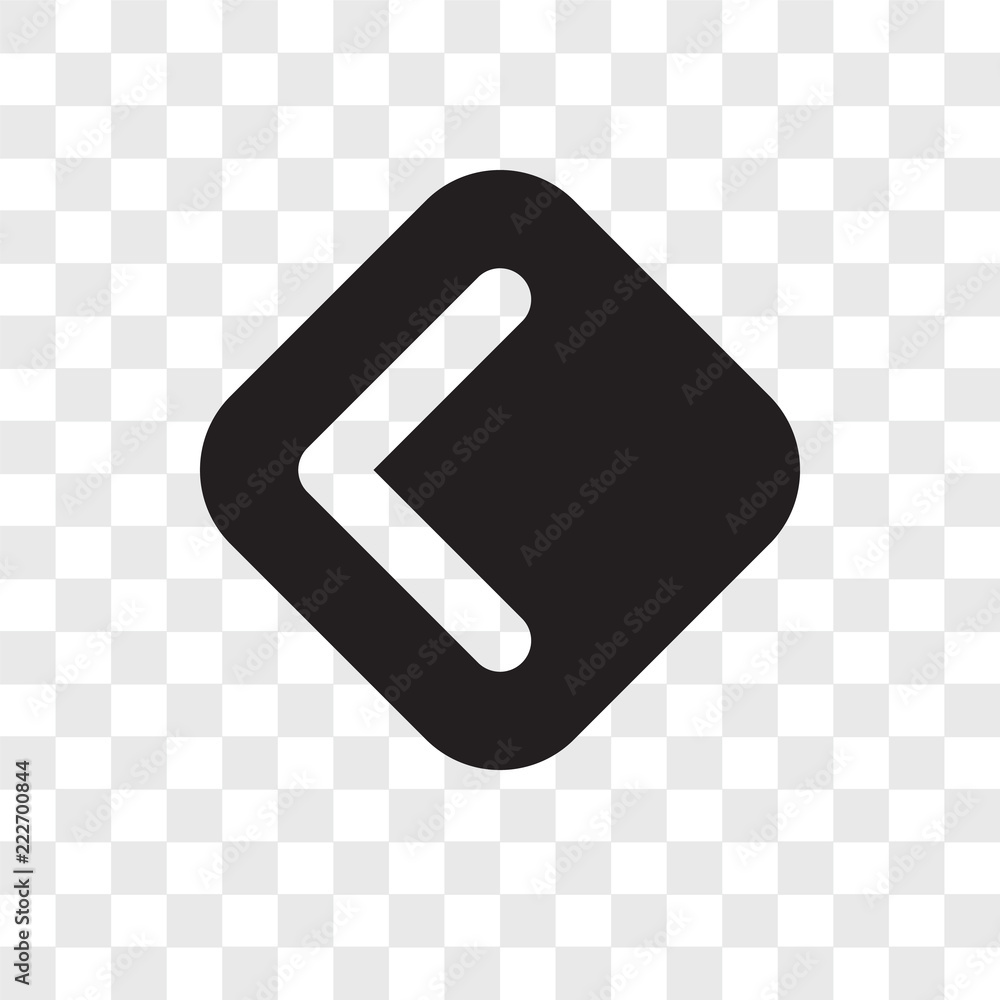 Poster back icons isolated on transparent background. modern and editable back icon. simple icon vector ill