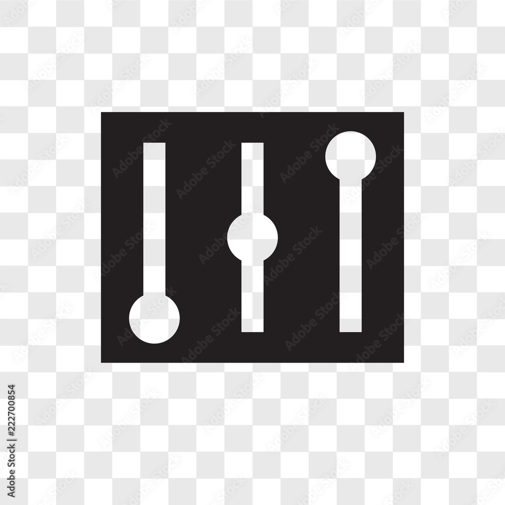 Poster controls icons isolated on transparent background. modern and editable controls icon. simple icon ve