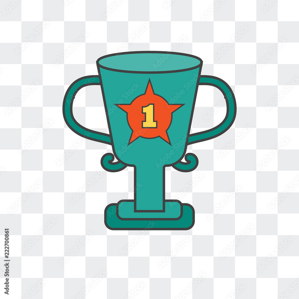 Poster trophy icon isolated on transparent background. modern and editable trophy icon. simple icons vector