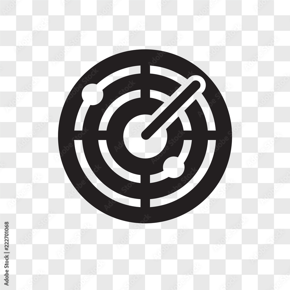 Poster radar icons isolated on transparent background. modern and editable radar icon. simple icon vector i