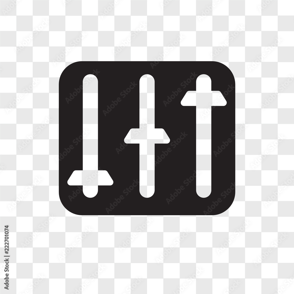 Poster controls icons isolated on transparent background. modern and editable controls icon. simple icon ve