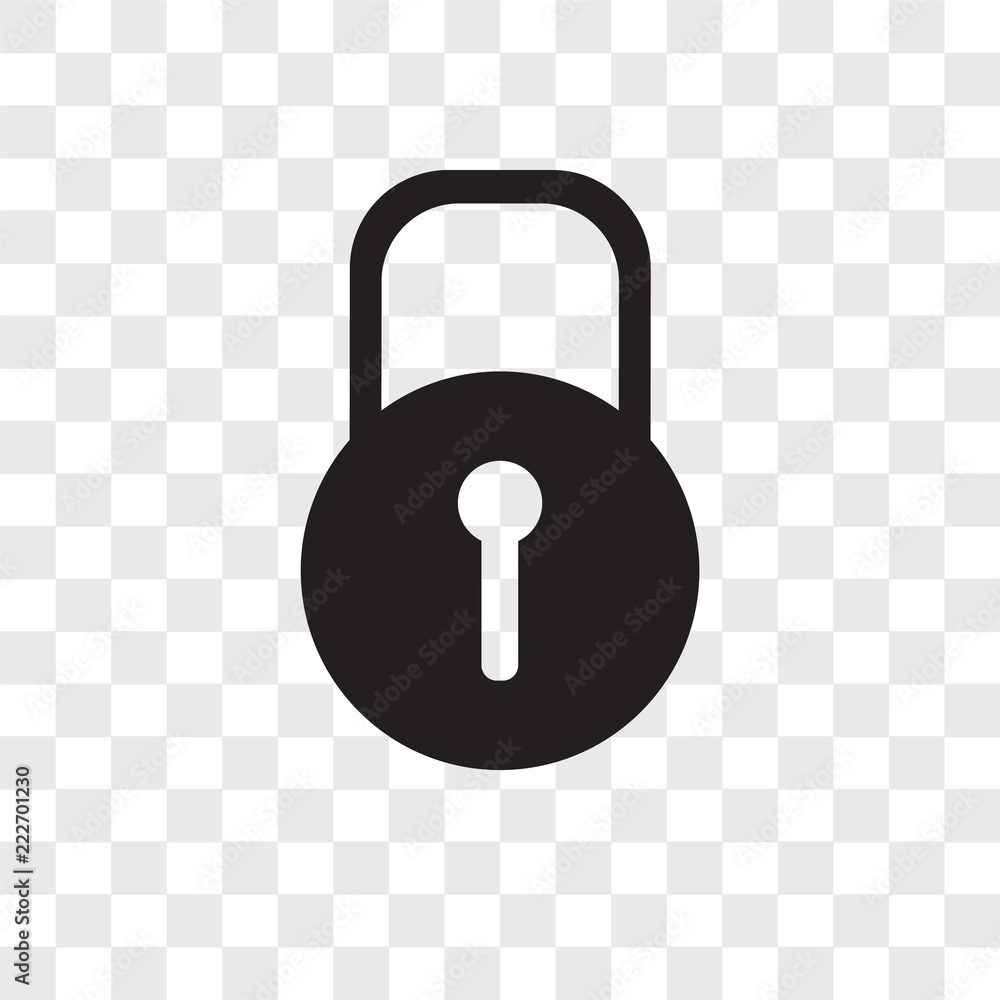 Poster locked icons isolated on transparent background. modern and editable locked icon. simple icon vector
