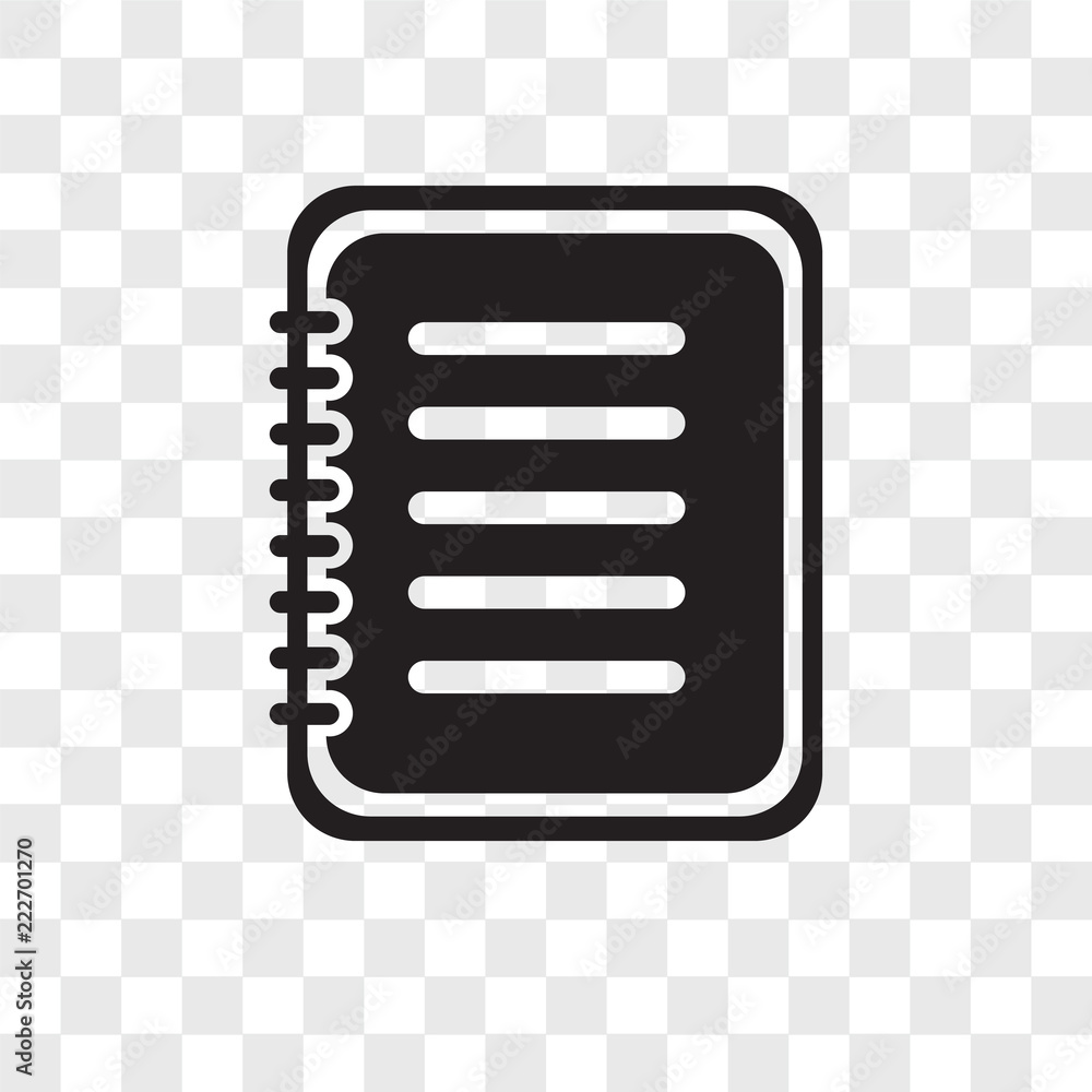 Poster note icons isolated on transparent background. modern and editable note icon. simple icon vector ill