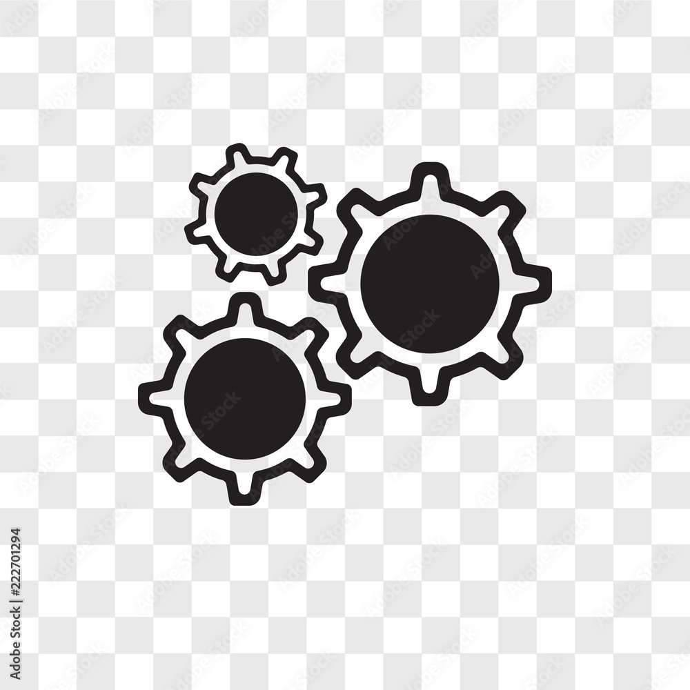 Poster settings icons isolated on transparent background. modern and editable settings icon. simple icon ve