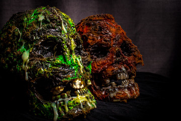 Red and Green Skulls - 05