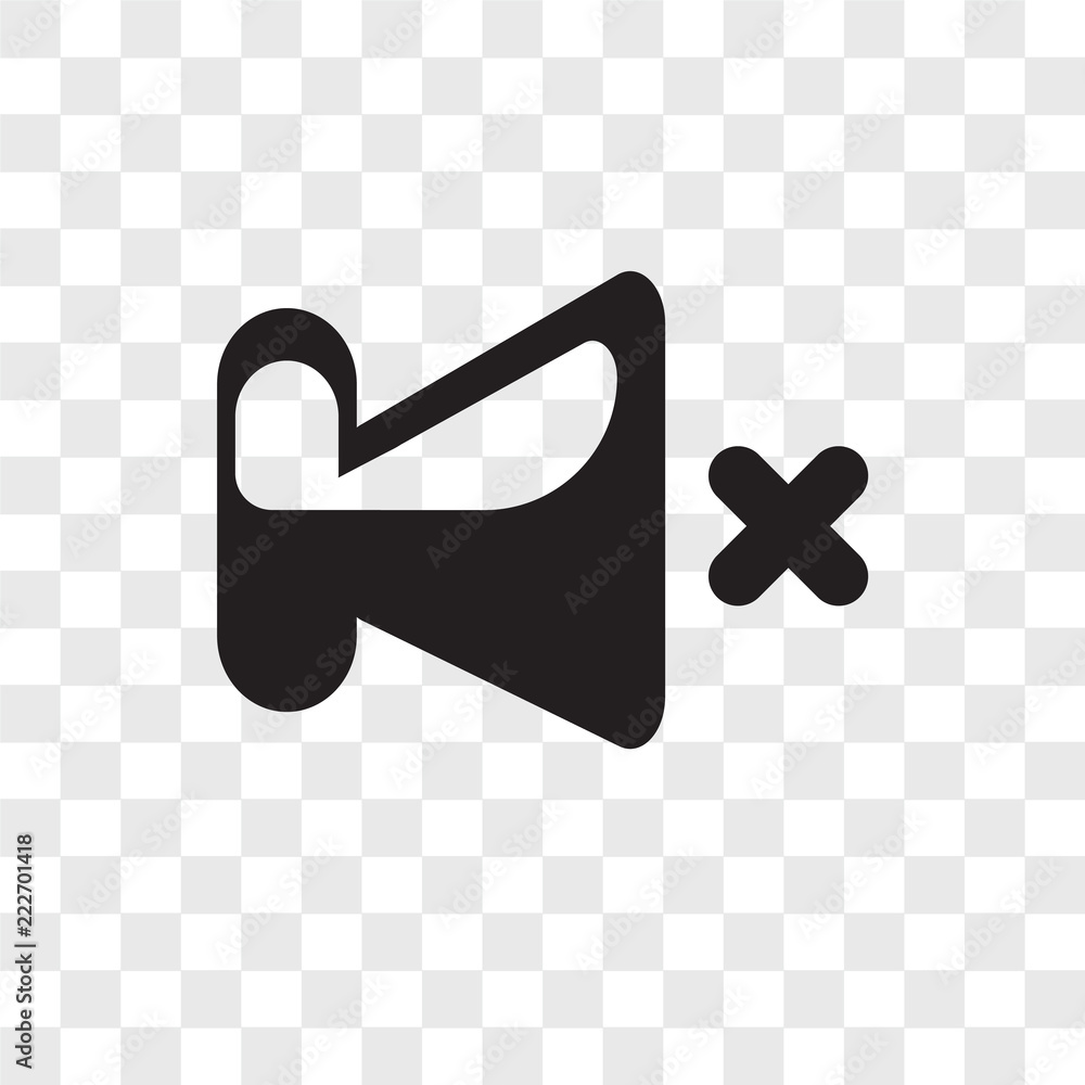 Poster mute icons isolated on transparent background. modern and editable mute icon. simple icon vector ill