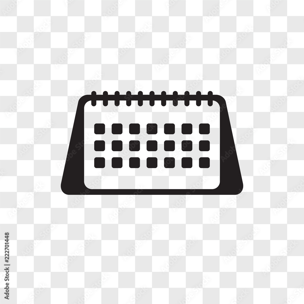 Poster calendar icons isolated on transparent background. modern and editable calendar icon. simple icon ve