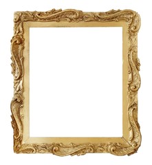 Golden frame for paintings, mirrors or photo