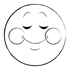 shy smile chat emoticon sketch