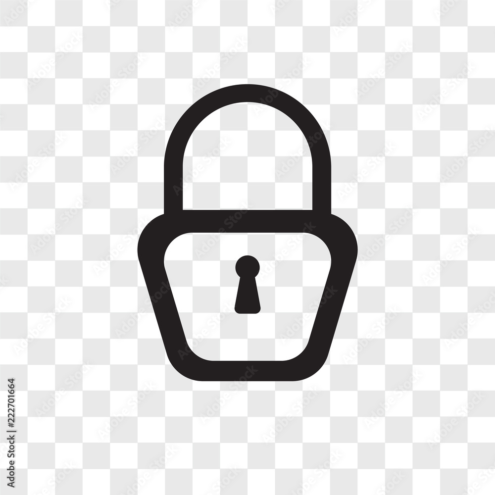 Poster locked icons isolated on transparent background. modern and editable locked icon. simple icon vector