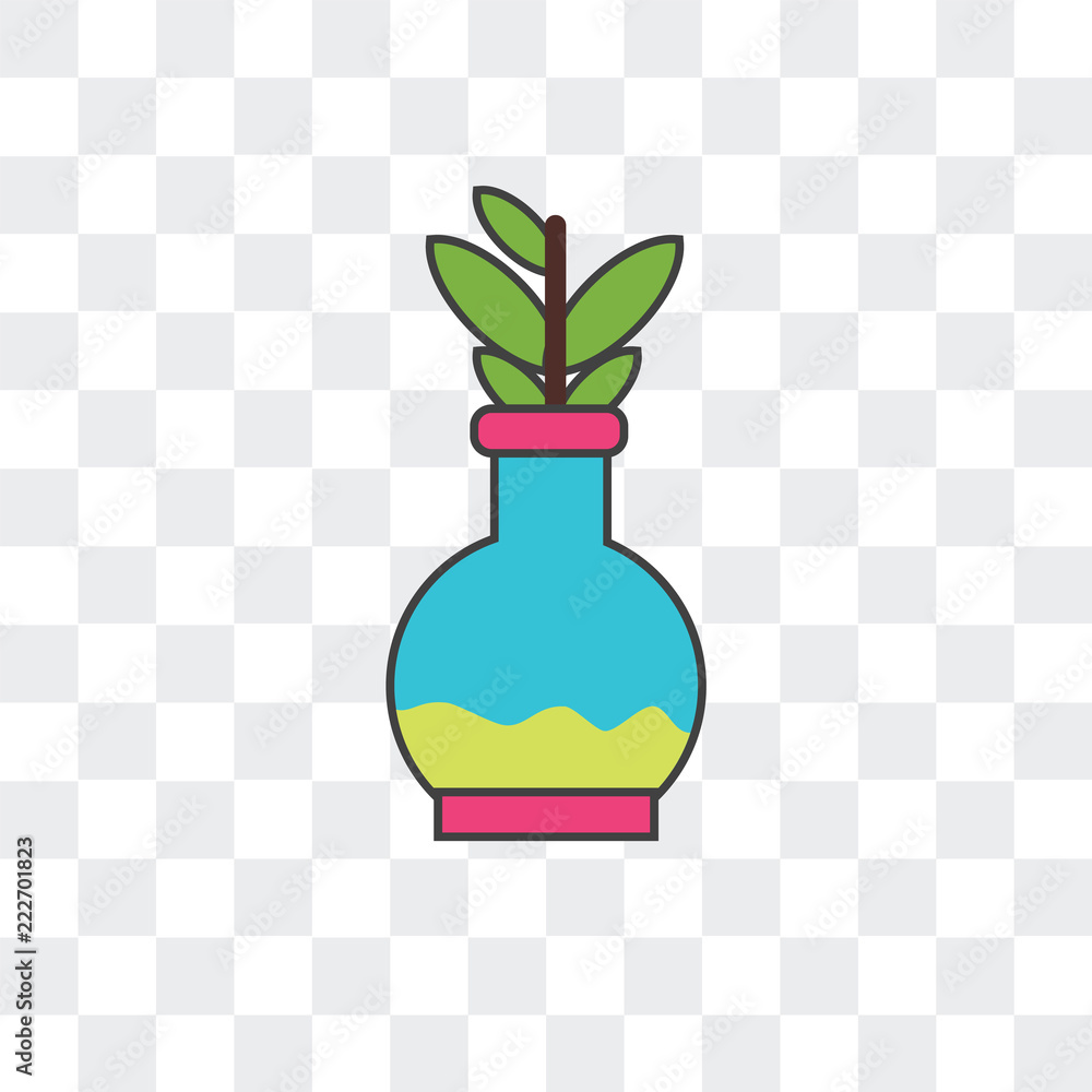 Poster flask icon isolated on transparent background. modern and editable flask icon. simple icons vector i