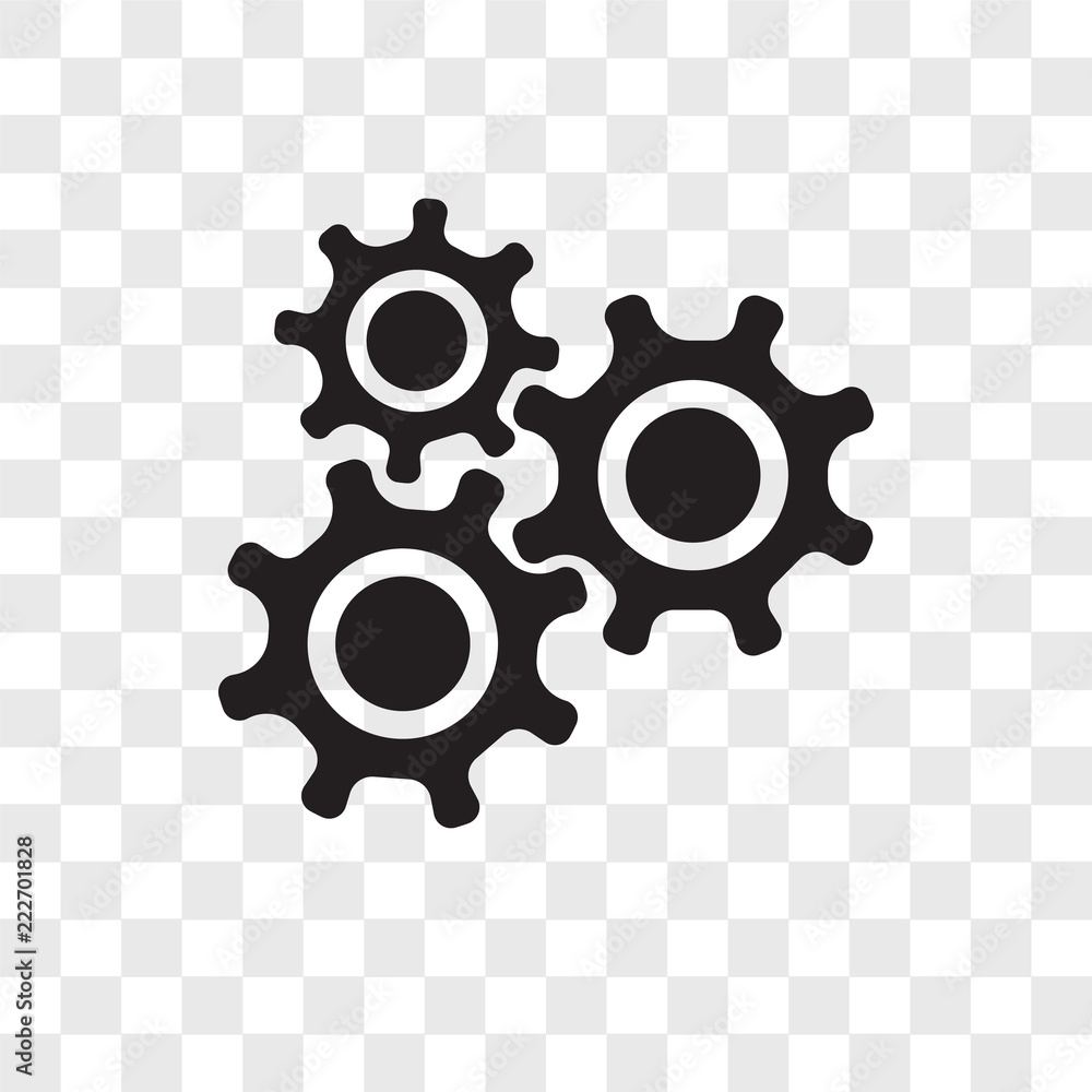 Poster settings icons isolated on transparent background. modern and editable settings icon. simple icon ve