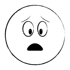 Worried chat emoticon sketch