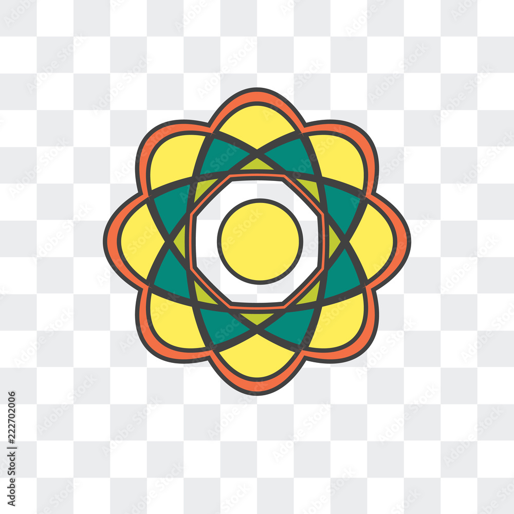 Poster atom icon isolated on transparent background. modern and editable atom icon. simple icons vector ill