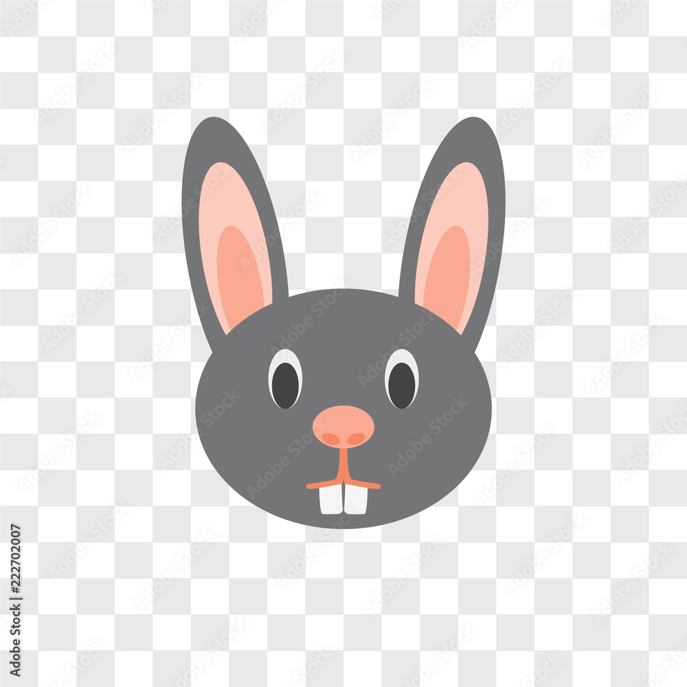 Poster rabbit icons isolated on transparent background. modern and editable rabbit icon. simple icon vector