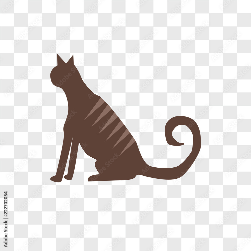 Poster cat icons isolated on transparent background. modern and editable cat icon. simple icon vector illus