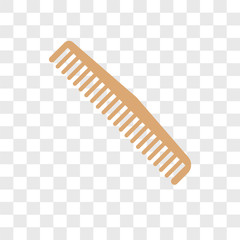 comb icons isolated on transparent background. Modern and editable comb icon. Simple icon vector illustration.