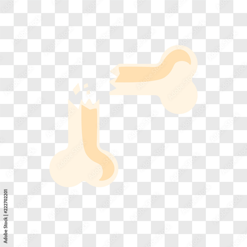 Poster bone icons isolated on transparent background. modern and editable bone icon. simple icon vector ill
