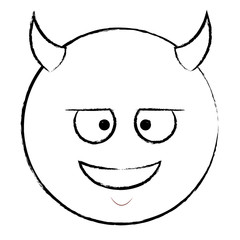 Devil chat emoticon sketch