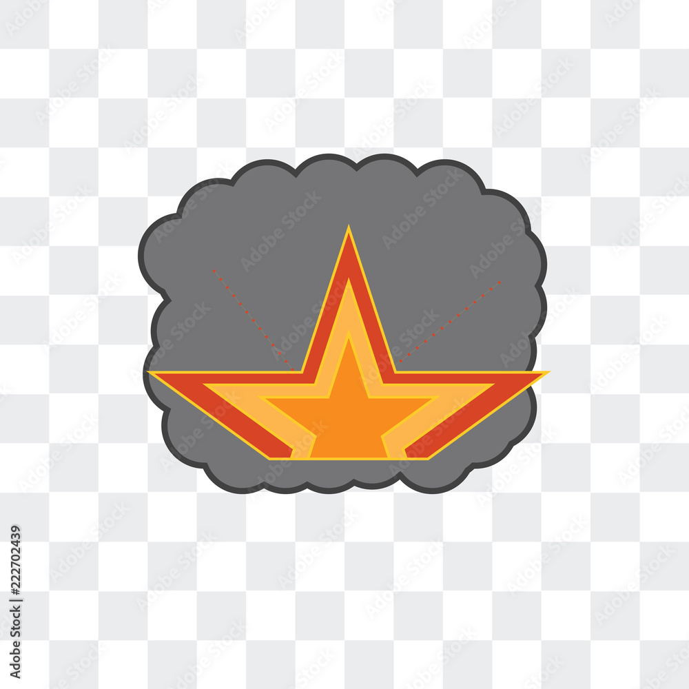 Poster explosion icon isolated on transparent background. modern and editable explosion icon. simple icons 