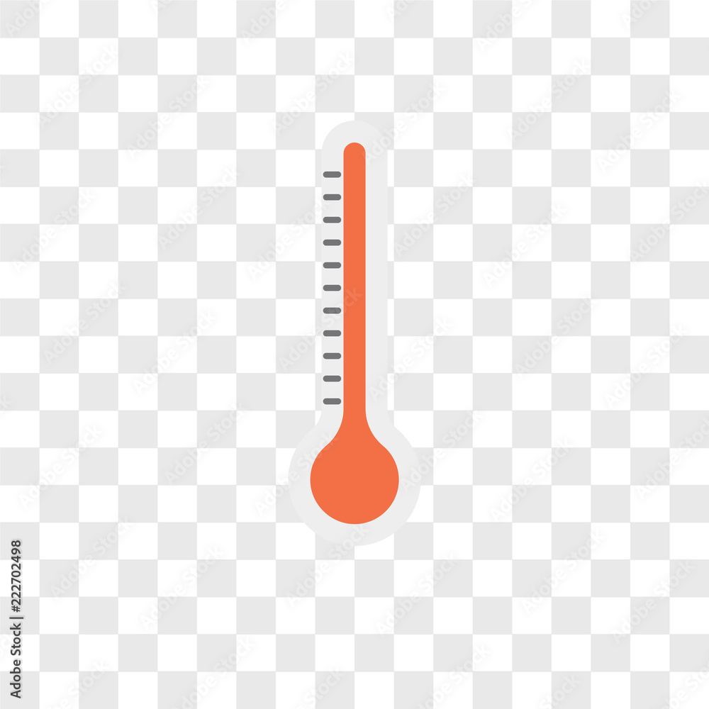 Poster thermometer icons isolated on transparent background. modern and editable thermometer icon. simple i