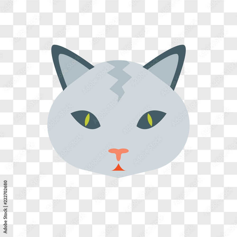 Poster cat icons isolated on transparent background. modern and editable cat icon. simple icon vector illus