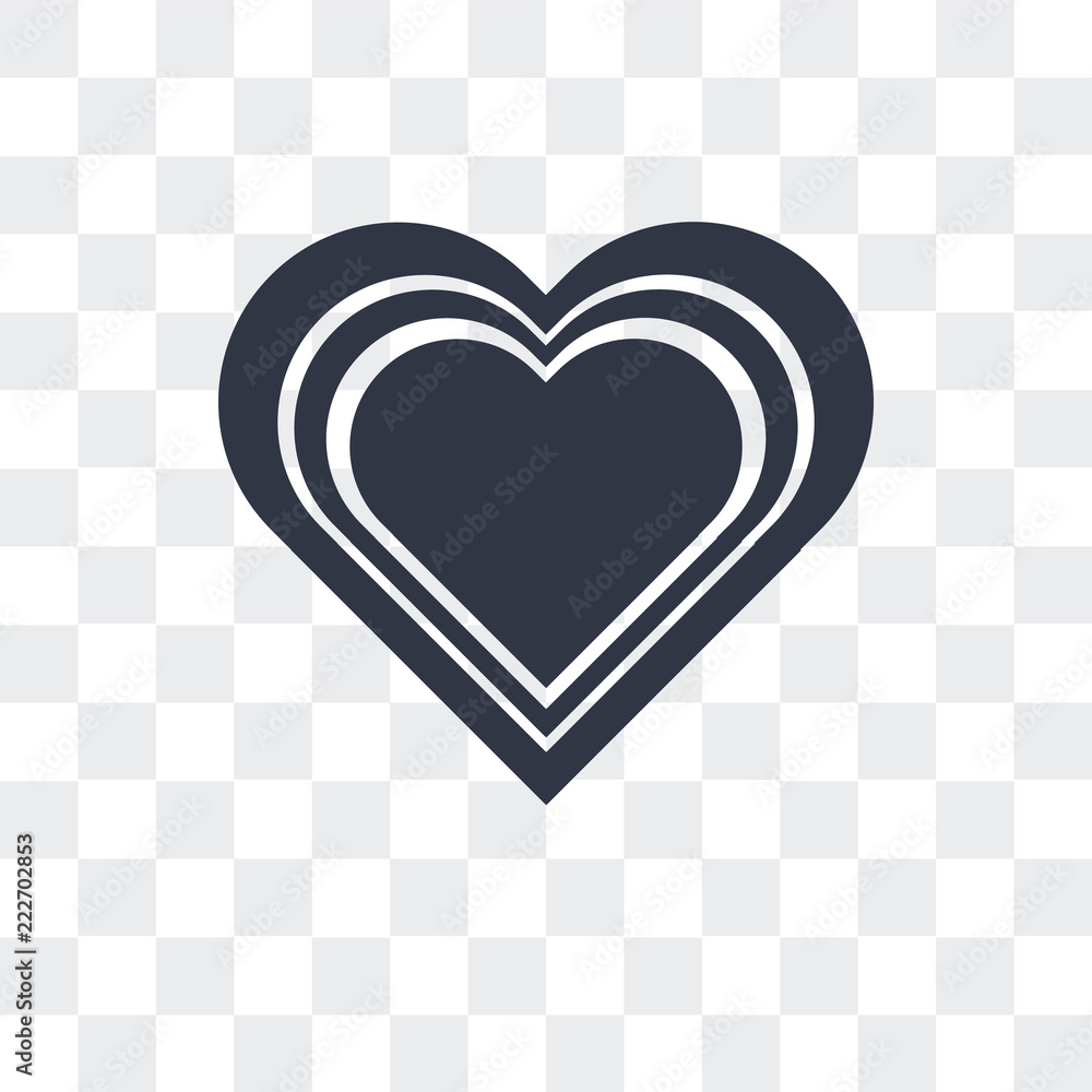 Poster heart with shine icon isolated on transparent background. modern and editable heart with shine icon.
