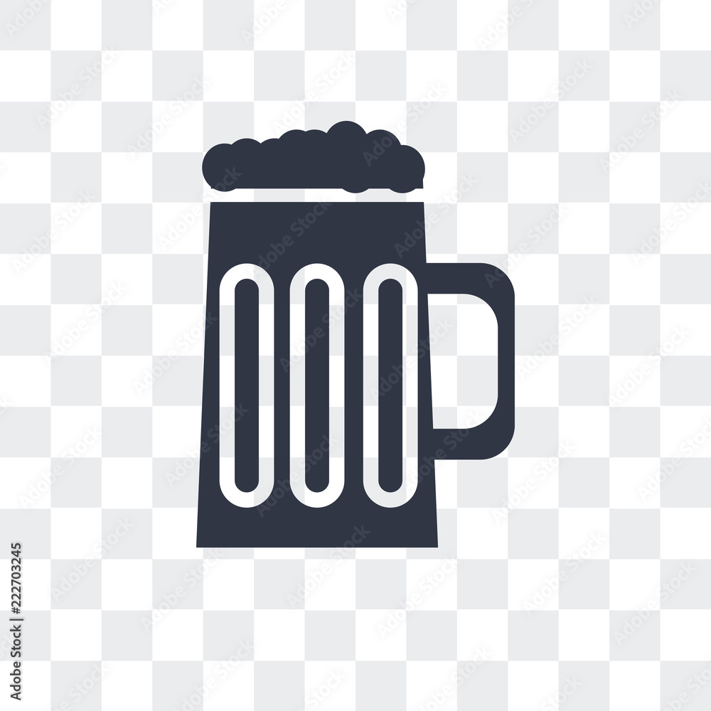 Poster jar of beer icon isolated on transparent background. modern and editable jar of beer icon. simple ic