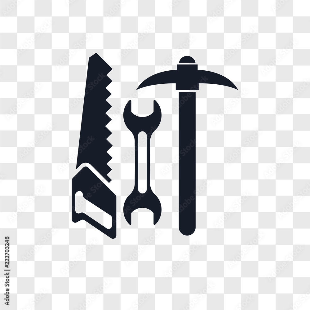 Poster tools icons isolated on transparent background. modern and editable tools icon. simple icon vector i