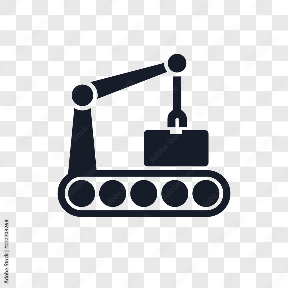 Poster conveyor icons isolated on transparent background. modern and editable conveyor icon. simple icon ve