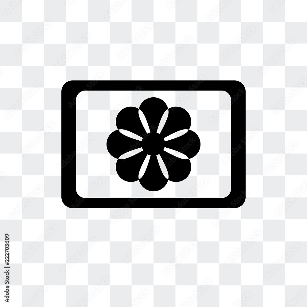 Poster image of a flower icon isolated on transparent background. modern and editable image of a flower ico