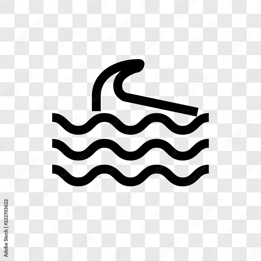 Poster wave icons isolated on transparent background. modern and editable wave icon. simple icon vector ill