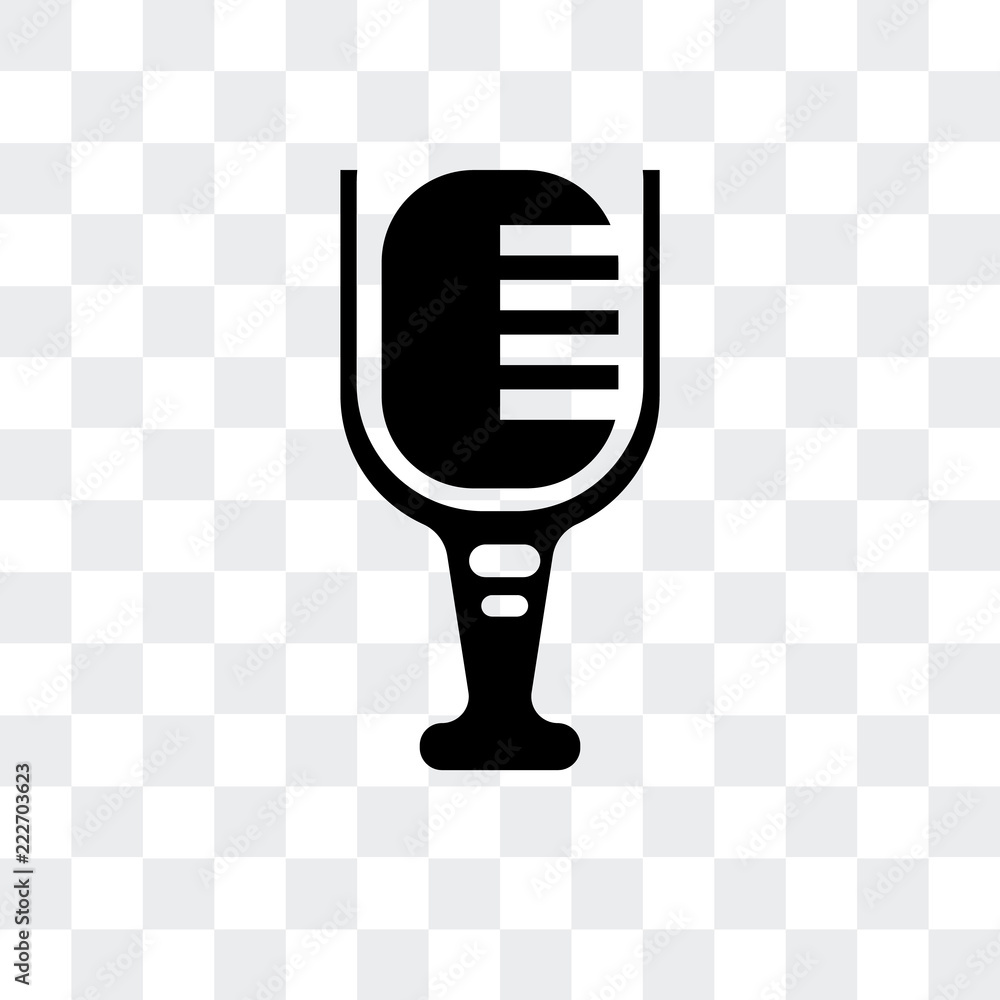 Aufkleber mic icon isolated on transparent background. modern and editable mic icon. simple icons vector illus