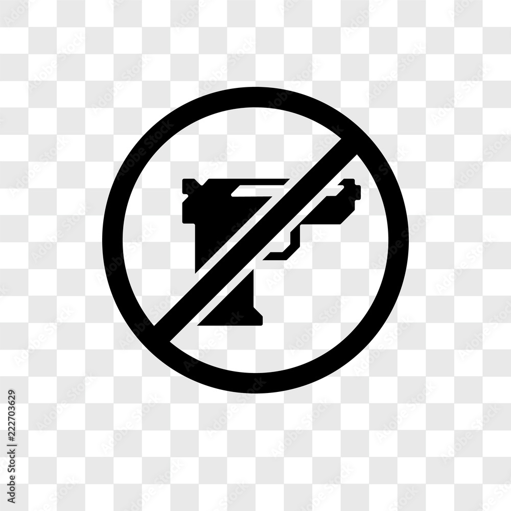 Poster gun icons isolated on transparent background. modern and editable gun icon. simple icon vector illus