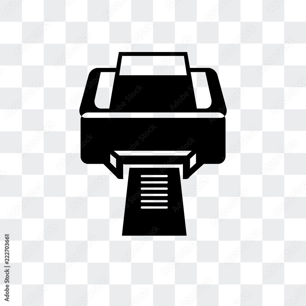 Poster printer printing squares icon isolated on transparent background. modern and editable printer printi