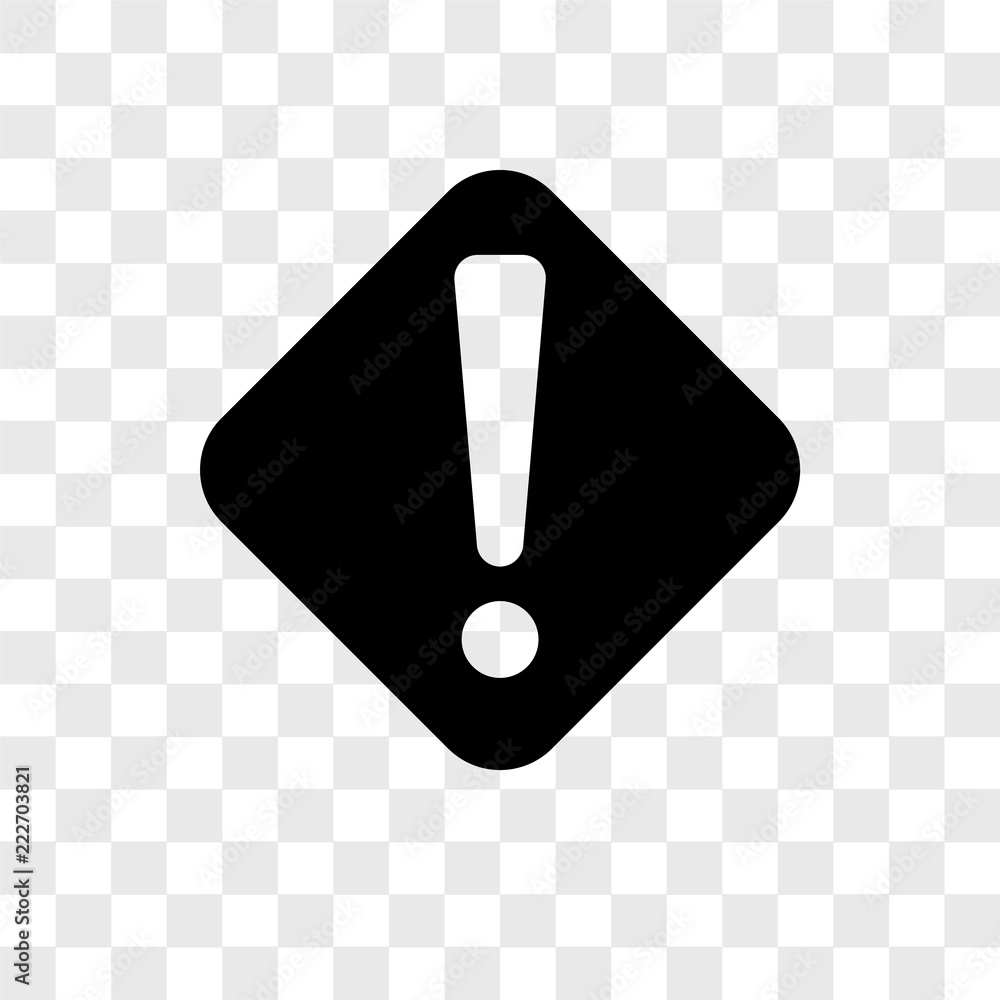 Poster warning icons isolated on transparent background. modern and editable warning icon. simple icon vect