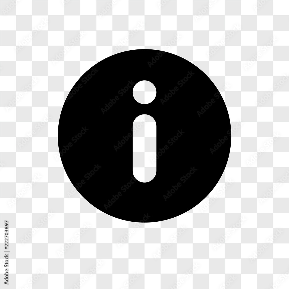 Poster information icons isolated on transparent background. modern and editable information icon. simple i