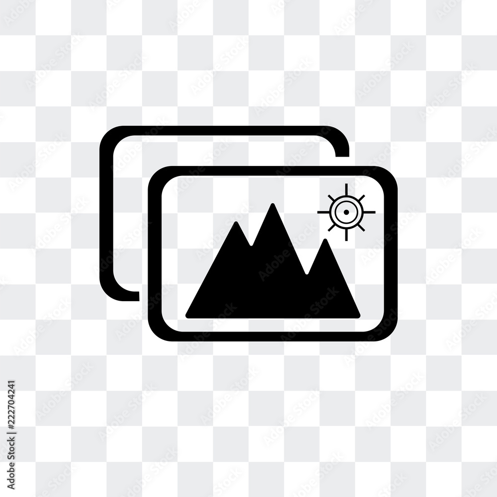 Poster images icon isolated on transparent background. modern and editable images icon. simple icons vector